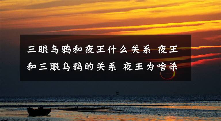 三眼乌鸦和夜王什么关系 夜王和三眼乌鸦的关系 夜王为啥杀乌鸦