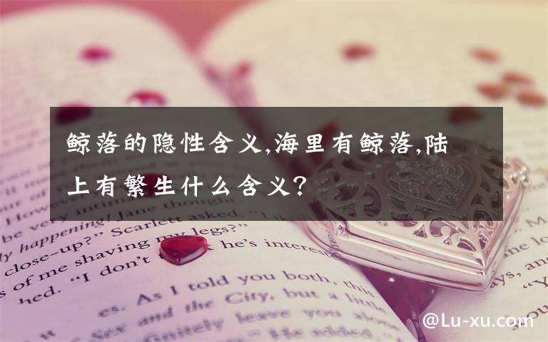 鲸落的隐性含义,海里有鲸落,陆上有繁生什么含义？