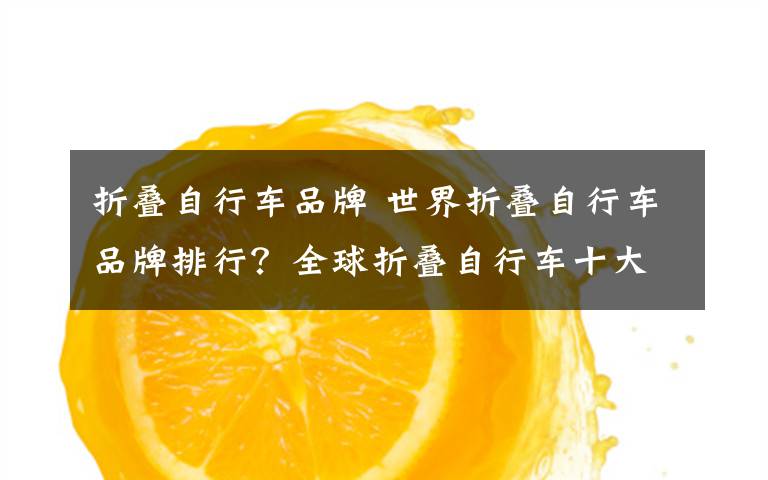 折叠自行车品牌 世界折叠自行车品牌排行？全球折叠自行车十大品牌
