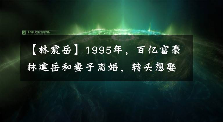 【林震岳】1995年，百亿富豪林建岳和妻子离婚，转头想娶王祖贤，为啥没成功