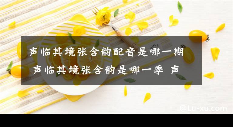 声临其境张含韵配音是哪一期 声临其境张含韵是哪一季 声临其境第三季张含韵放原声