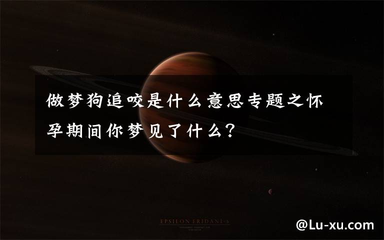 做梦狗追咬是什么意思专题之怀孕期间你梦见了什么？