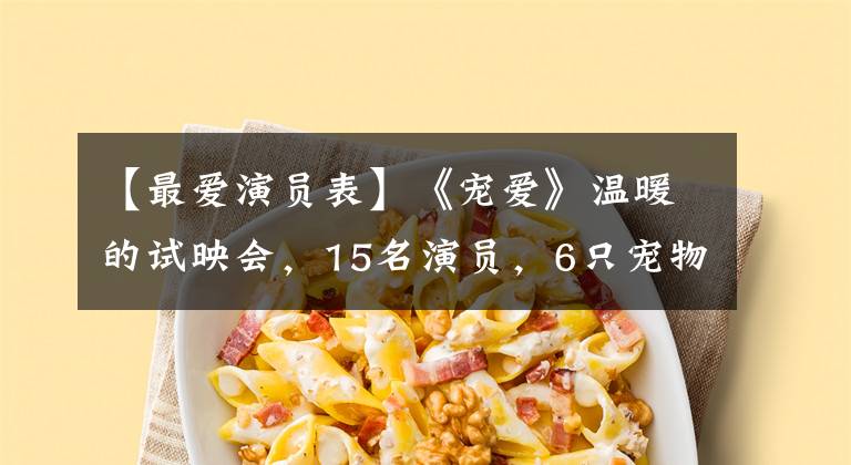 【最爱演员表】《宠爱》温暖的试映会，15名演员，6只宠物，这位男演员太有魅力了。