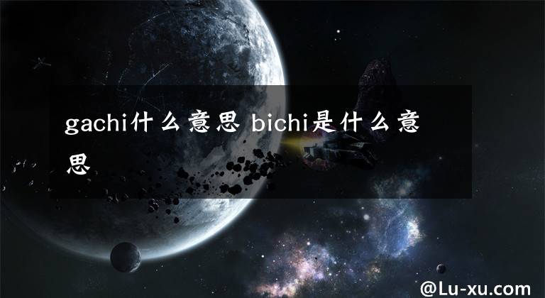 gachi什么意思 bichi是什么意思