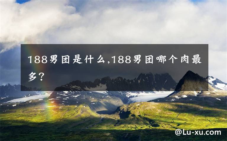 188男团是什么,188男团哪个肉最多？