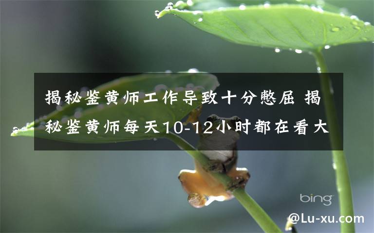 揭秘鉴黄师工作导致十分憋屈 揭秘鉴黄师每天10-12小时都在看大尺度图片！