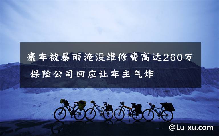 豪车被暴雨淹没维修费高达260万 保险公司回应让车主气炸