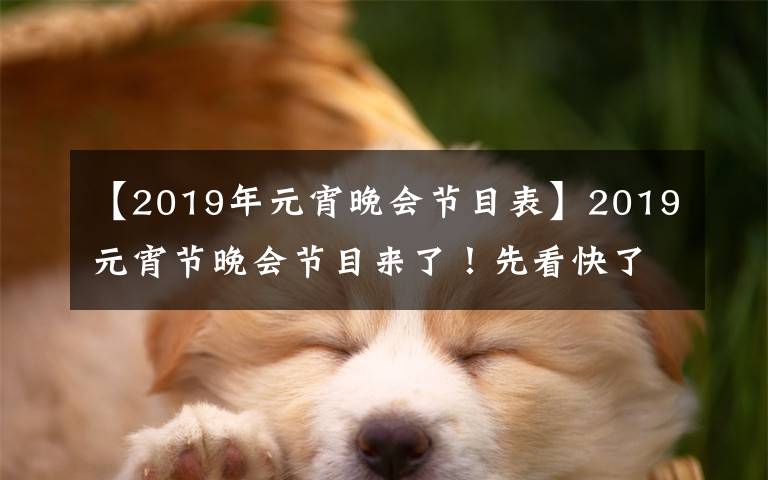 【2019年元宵晚会节目表】2019元宵节晚会节目来了！先看快了！