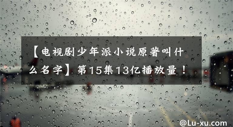 【电视剧少年派小说原著叫什么名字】第15集13亿播放量！白敬亭赵振迈《开端》结局成为话题