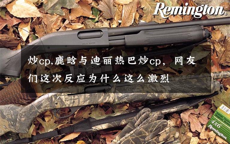 炒cp,鹿晗与迪丽热巴炒cp，网友们这次反应为什么这么激烈
