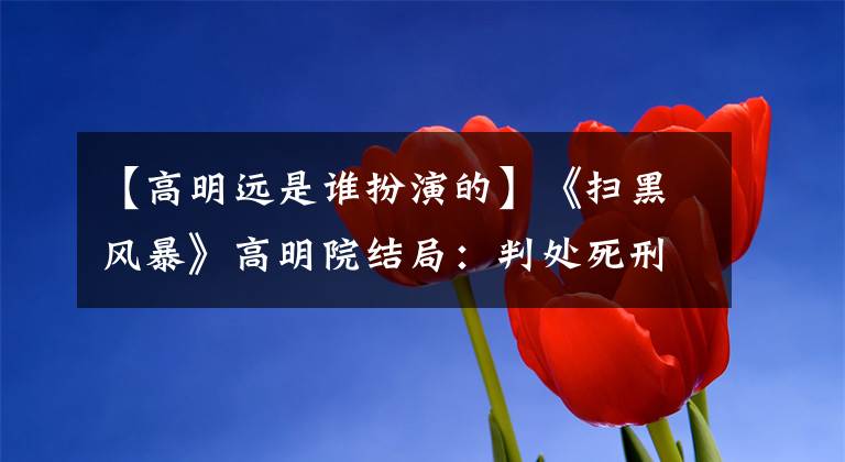 【高明远是谁扮演的】《扫黑风暴》高明院结局：判处死刑，对何润的爱？