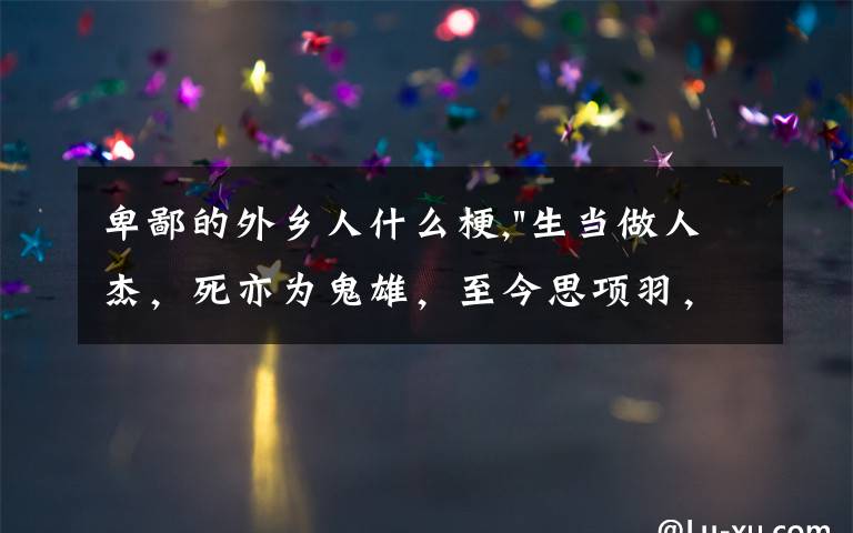 卑鄙的外乡人什么梗,