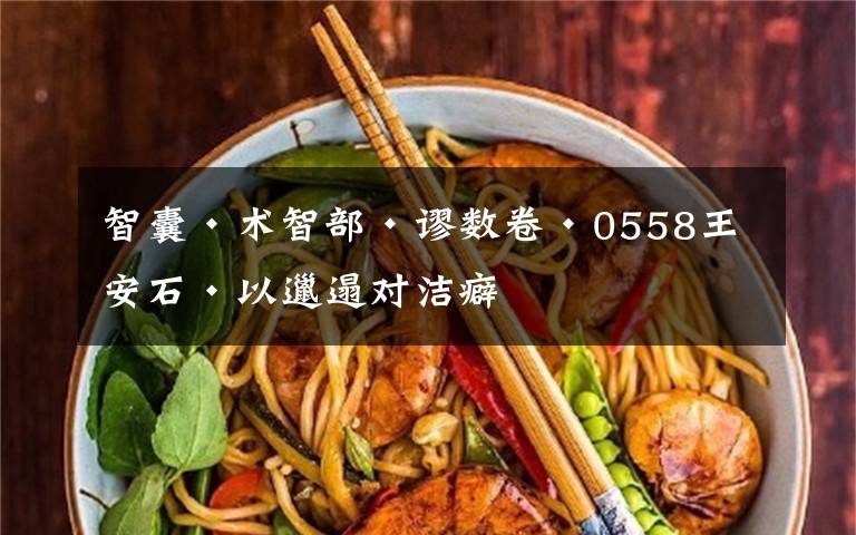 智囊•术智部•谬数卷•0558王安石•以邋遢对洁癖
