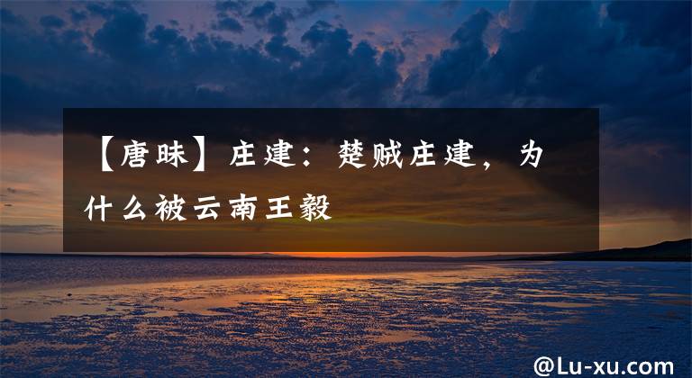 【唐昧】庄建：楚贼庄建，为什么被云南王毅