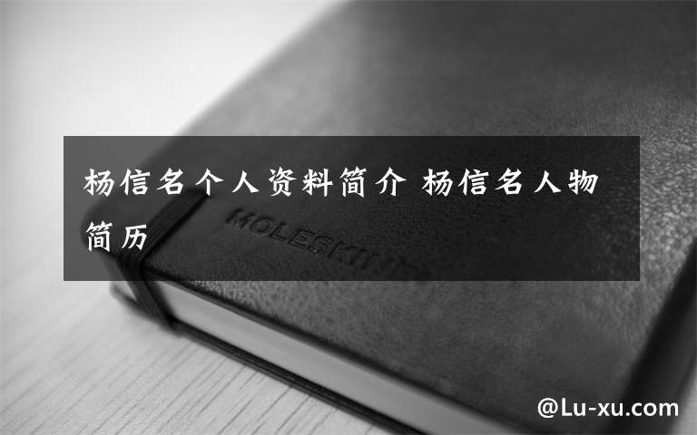 杨信名个人资料简介 杨信名人物简历