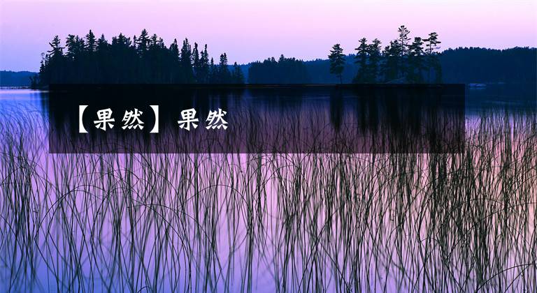 【果然】果然