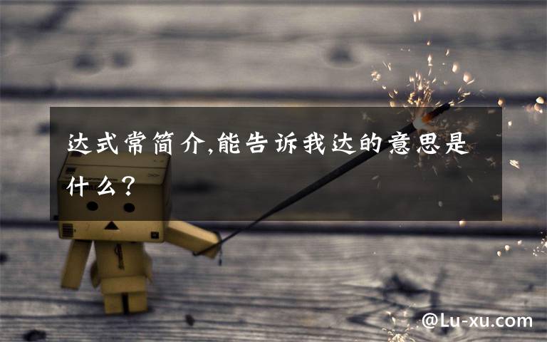 达式常简介,能告诉我达的意思是什么？