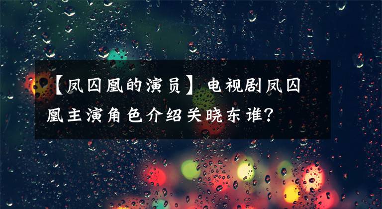 【凤囚凰的演员】电视剧凤囚凰主演角色介绍关晓东谁？