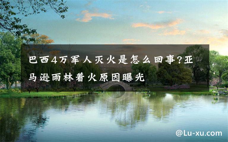 巴西4万军人灭火是怎么回事?亚马逊雨林着火原因曝光