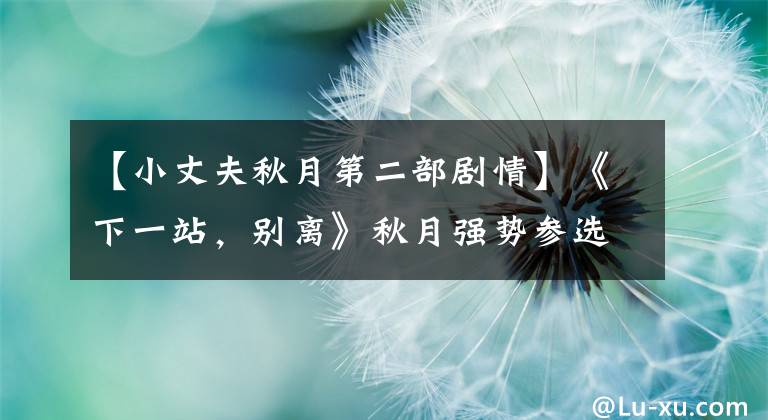 【小丈夫秋月第二部剧情】《下一站，别离》秋月强势参选，可以控制弟弟，但不能读爱情。