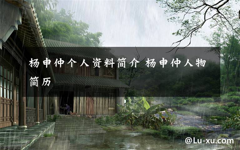 杨申仲个人资料简介 杨申仲人物简历