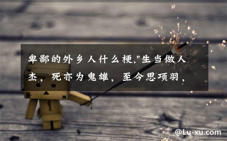 卑鄙的外乡人什么梗,
