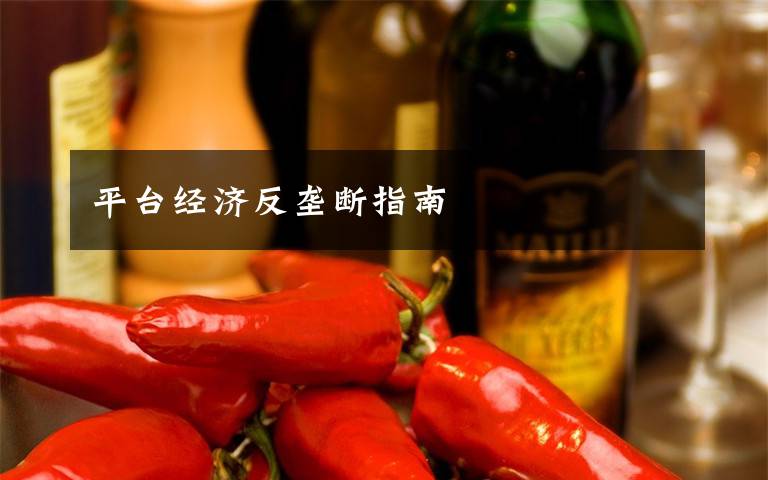 平台经济反垄断指南