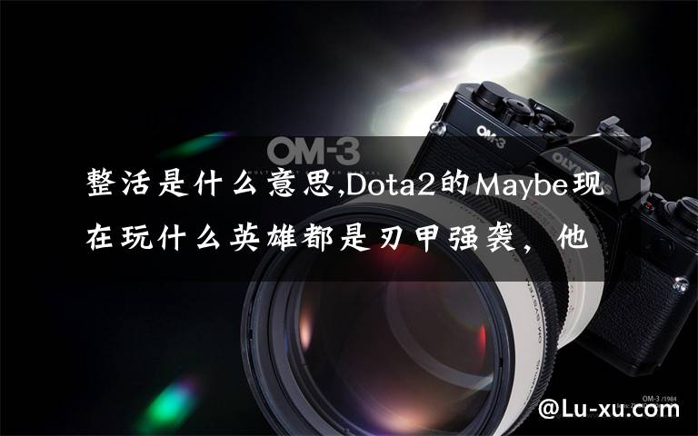 整活是什么意思,Dota2的Maybe现在玩什么英雄都是刃甲强袭，他这样是不是在