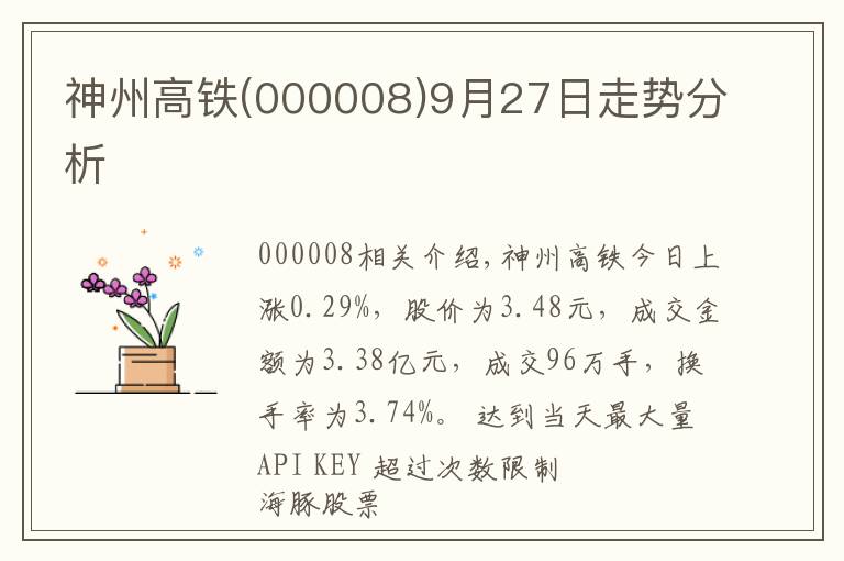 神州高铁(000008)9月27日走势分析