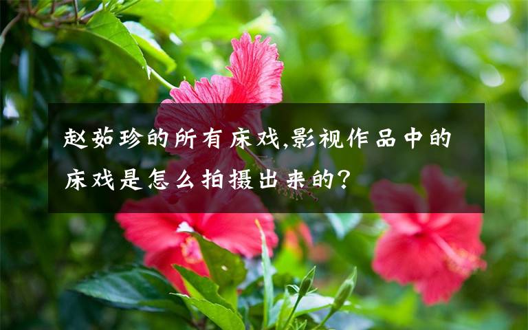 赵茹珍的所有床戏,影视作品中的床戏是怎么拍摄出来的？