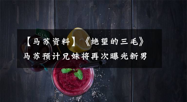 【马苏资料】《绝望的三毛》马苏预计兄妹将再次曝光新男友张传伦，名列前茅。