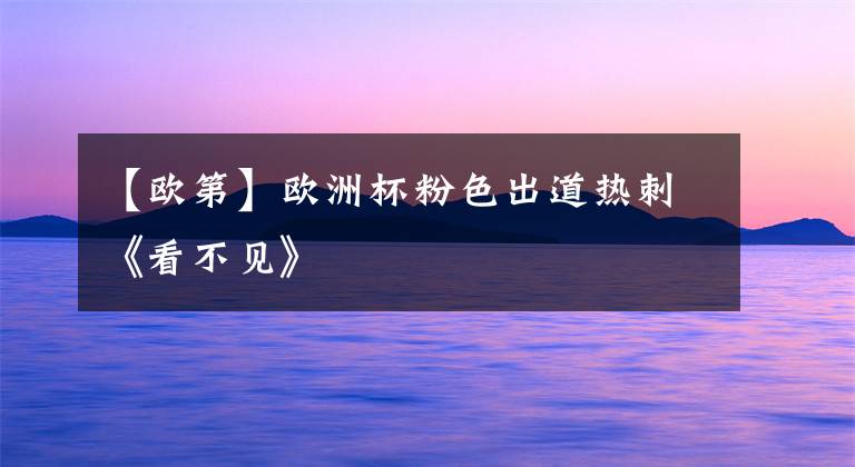 【欧第】欧洲杯粉色出道热刺《看不见》