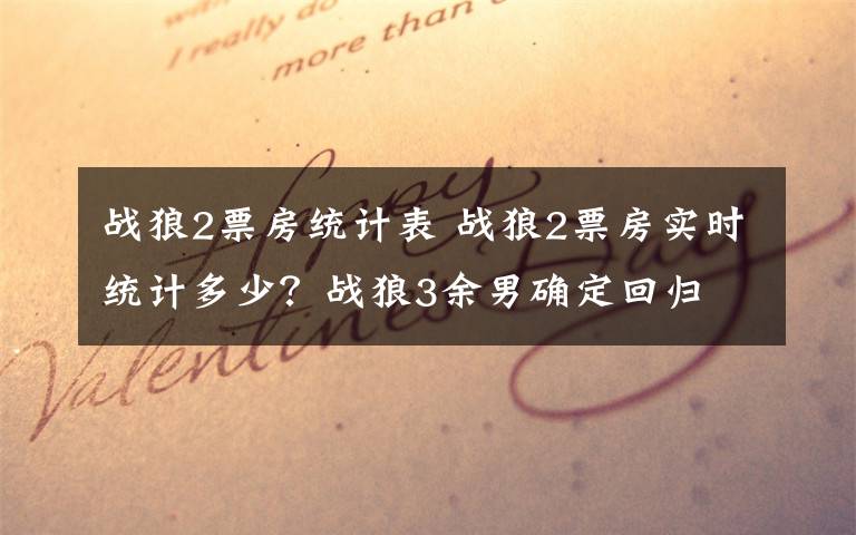 战狼2票房统计表 战狼2票房实时统计多少？战狼3余男确定回归