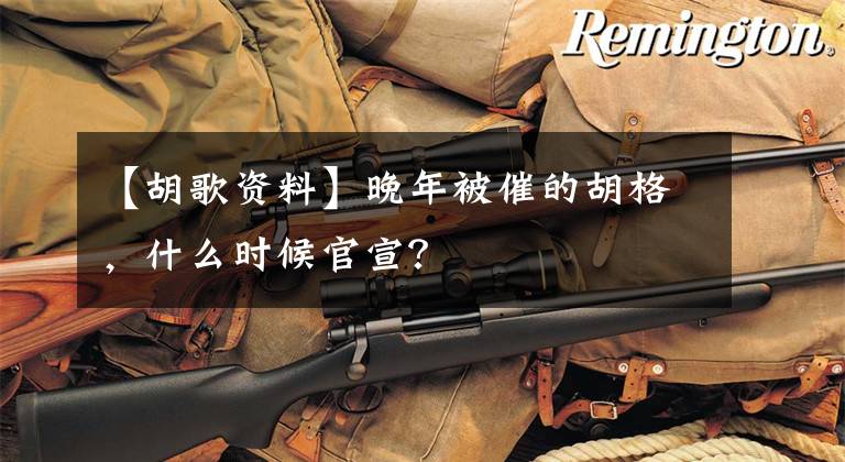 【胡歌资料】晚年被催的胡格，什么时候官宣？
