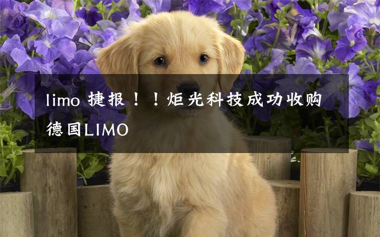 limo 捷报！！炬光科技成功收购德国LIMO