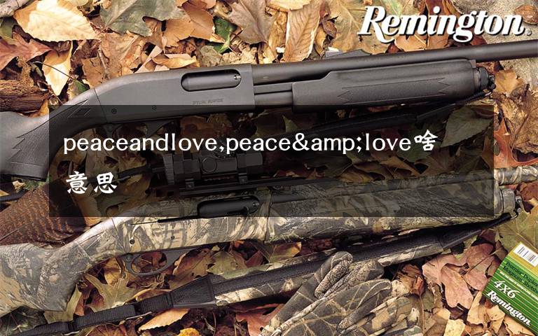 peaceandlove,peace&love啥意思