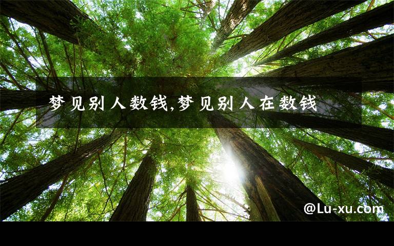 梦见别人数钱,梦见别人在数钱