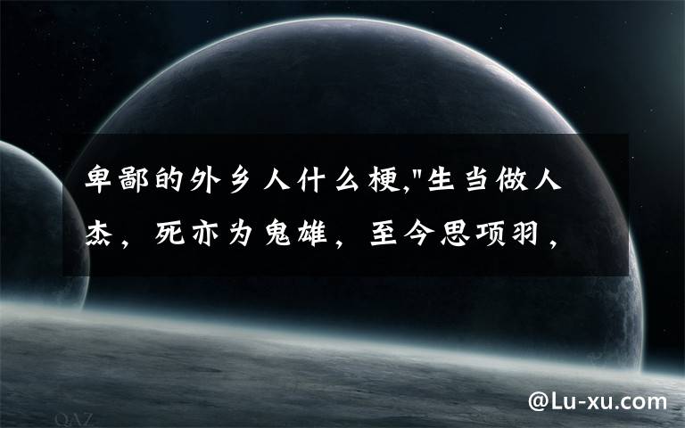卑鄙的外乡人什么梗,