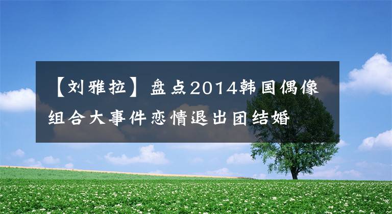 【刘雅拉】盘点2014韩国偶像组合大事件恋情退出团结婚