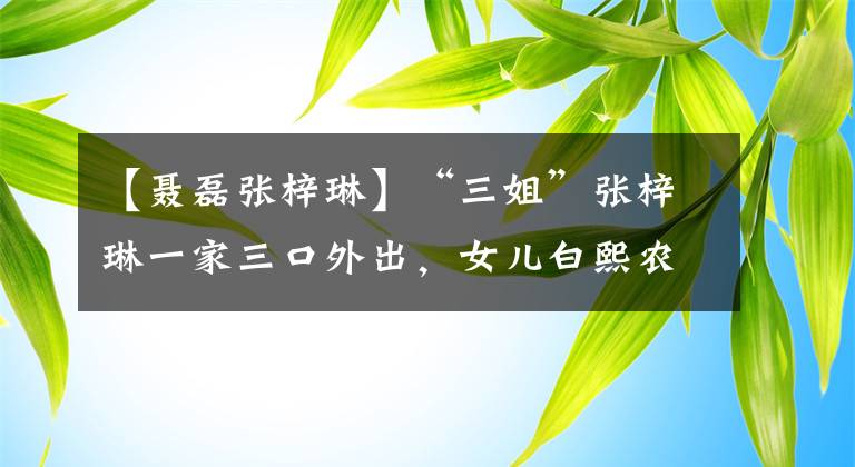 【聂磊张梓琳】“三姐”张梓琳一家三口外出，女儿白熙农非常可爱，丈夫帅气的绅士。