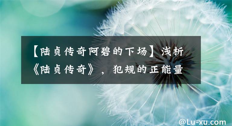 【陆贞传奇阿碧的下场】浅析《陆贞传奇》，犯规的正能量激励剧(第一部分)
