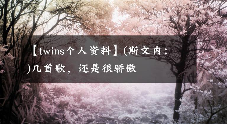 【twins个人资料】(斯文内：)几首歌，还是很骄傲