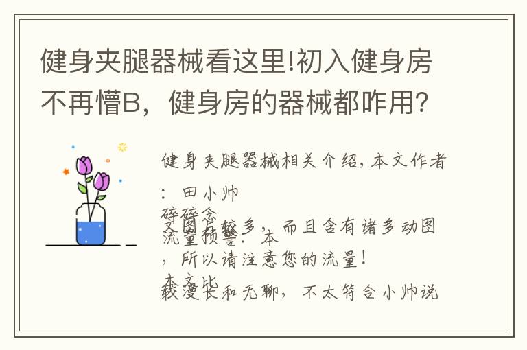 健身夹腿器械看这里!初入健身房不再懵B，健身房的器械都咋用？—固定器械篇