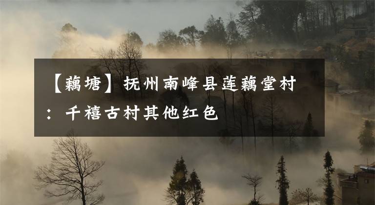 【藕塘】抚州南峰县莲藕堂村：千禧古村其他红色