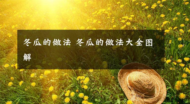 冬瓜的做法 冬瓜的做法大全图解