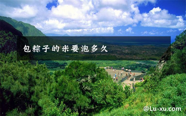 包粽子的米要泡多久