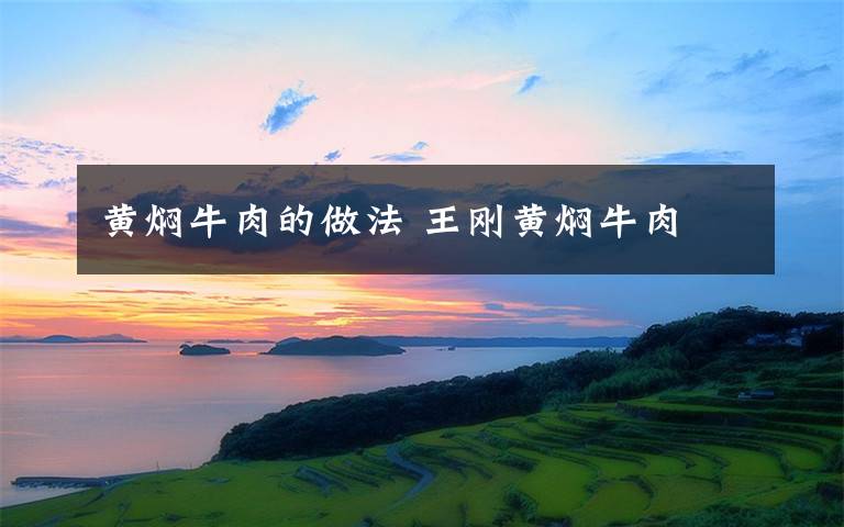 黄焖牛肉的做法 王刚黄焖牛肉