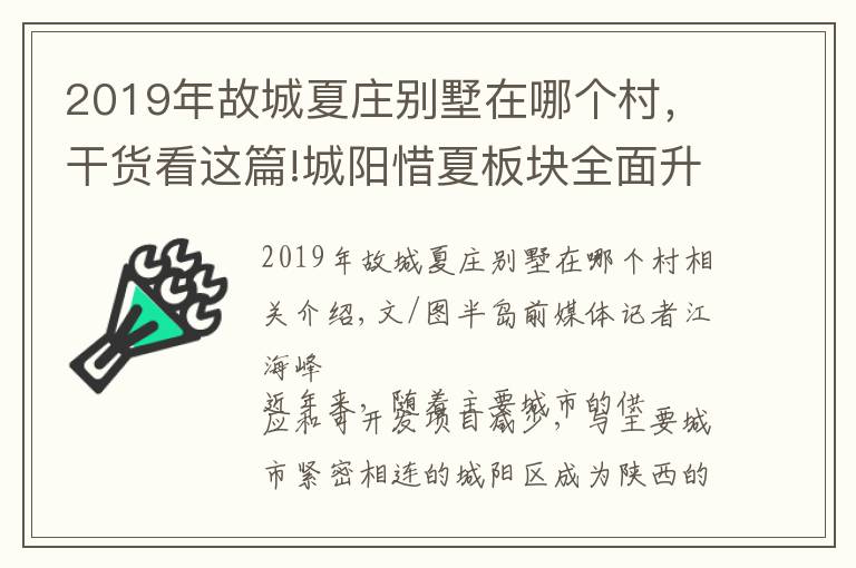 2019年故城夏庄别墅在哪个村，干货看这篇!城阳惜夏板块全面升级 别墅也讲“个性化”