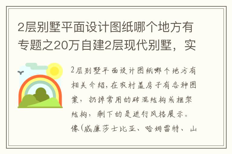 2层别墅平面设计图纸哪个地方有专题之20万自建2层现代别墅，实用接地气，含全图+预算！