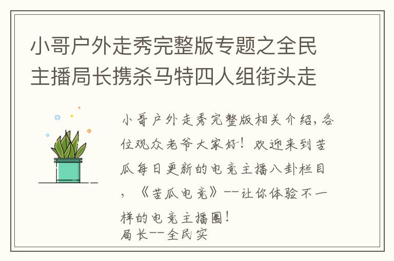 小哥户外走秀完整版专题之全民主播局长携杀马特四人组街头走秀，引外国小伙与狼共舞